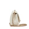 Chanel White Quilted Mini Square Pearl Crush Flap Brushed