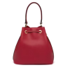 Prada Bucket Bag Saffiano Leather Gold-tone Red